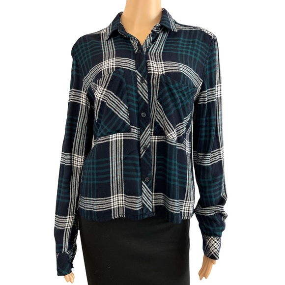 Rails 2 Front Pocket Plaid Button Front Shirt Size S - Picture 2 of 12